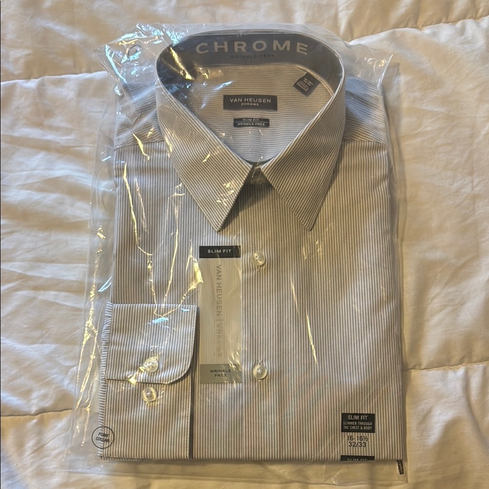 Van Heusen Men's Blue Striped Shirt